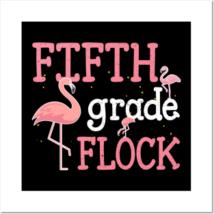 Flamingo 5th Fifth Grade Back To School Posters and Art